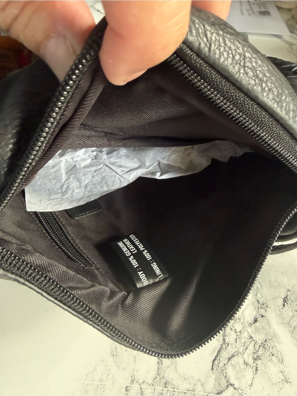 Born Black Textured Leather Backpack - Picture 6 of 8